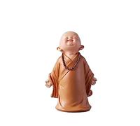 Tabletop Small Figurines Home Décor Accents Chinese Zen Wisdom Little Monk Ancient Buddha Cute Study Desktop Decoration Creative Blessing Gift Living Room Bookshelf