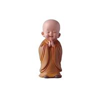 Tabletop Small Figurines Home Décor Accents Chinese Zen Wisdom Little Monk Ancient Buddha Cute Study Desktop Decoration Creative Blessing Gift Living Room Bookshelf