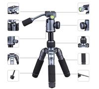 Tabletop Small Tripod 20Inch 360 Degree Rotation Head Aluminum Travel Desktop Tripod For DSLR Cameras And Phones