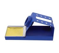 Tabletop Soldering Iron Stand Holder with Stable Support for DIY Crafts | Iron Build, Blue Finish, Compatible with 936 Station Handles, Sl esign for Electronic Repairs and Workbench Use