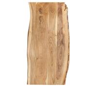Tabletop Solid Acacia Live Edge 118x60x2.5cm Natural Wood Grain Finish Polished