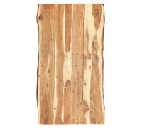 Tabletop Solid Acacia Live Edge 118x60x3.8cm Natural Wood Grain Top Kitchen Fit