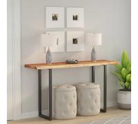 Tabletop Solid Acacia Live Edge 160x40x3.8cm Natural Finish 150kg Bar Top