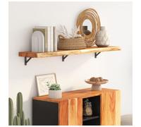 Tabletop Solid Acacia Live Edge Natural 160x30x3.8 cm Wood Top 150kg Load Smooth