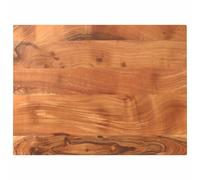 Tabletop Solid Acacia Wood 90x70x3.8cm Natural Rustic Rectangular Top for Bistro