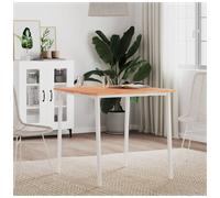 Tabletop Solid Beech Wood 70x70x1.5cm Square Untreated Brown Replacement Top Kit