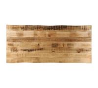 Tabletop Solid Mango Wood Live Edge 140 x 60 cm Natural Dining Top Unique