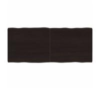 Vidaxl Table Top Dark Brown 120X50X(2-4) Cm Treated Solid Wood Live Edge, Brown