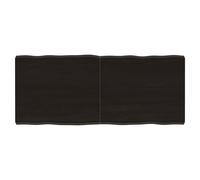 vidaXL Table Top Dark Brown 120x50x(2-6) cm Treated Solid Wood Live Edge NEW