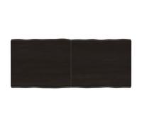 vidaXL Table Top Dark Brown 120x50x(2-6) cm Treated Solid Wood Live Edge NEW