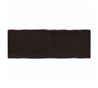 vidaXL Table Top Dark Grey 140x50x6 cm Treated Solid Wood Oak Live Edge