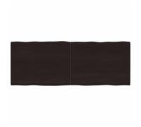 Vidaxl Table Top Dark Brown 160X60X(2-4) Cm Treated Solid Wood Live Edge, Brown