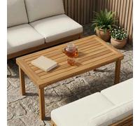Tabletop Solid Teak Wood Natural 80x40x2.5cm Rectangular Indoor Outdoor Minimal