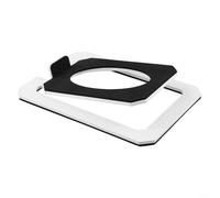 Tabletop Speaker Stands Angled Design for Studio Monitor Sound Damping Foam Feet 13.5x11.2cm(White)