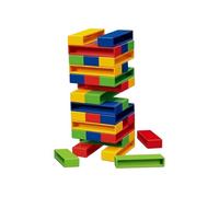 Tabletop Stacking Tower Game Bright Piece Set for Indoor Family Fun, Portable Building Activity with 39 Pieces Included During Gatherings Stacking Balance Blocks Tower Building Toy Colorful