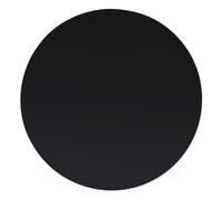 Tabletop Tempered Glass Round 40 cm Black 6mm Thick Coffee Dining Top Matte Pad