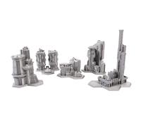 Tabletop Terrain 6mm Sci-Fi Cityscape Bundle 1 Hex for Miniatures Games Such as Epic Battletech Adeptus Titanicus (Bundle 1 with Hexes)