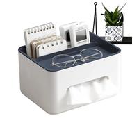Tabletop Tissue Holder, Multifunctional Rectangular Napkin Container with Cellphone Box, Home Storage and Organization for College Dorm Apartment Study Room