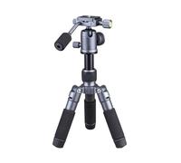 Tabletop Tripod Aluminum Alloy 5 Sections For Cameras 20Inch Height With Panning Handle And 360 Degree Rotation Head