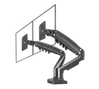 Tabletop TV Stand F160 Support USB3.0 27" 2-9KG Double Monitor For No Hole Air Press Gas Strut Tv Mount Dual Sreen 360 Rotate Desktop For Installation And Placement(Black A)