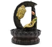 Tabletop Water Feature - 30cm - Golden Buddha & Lotus