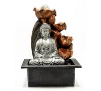 Tabletop Water Feature 35Cm Buddha Cascade & Crystal Ball Silve