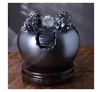 Tabletop Water Fountain Indoor Water Fountain with Rolling Ball Feng Shui Zen Tabletop Fountains Waterfall Ceramic Flowing Water Decoration,for Home Office Décor Desktop Fountain