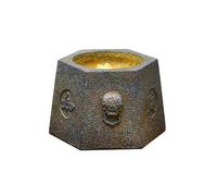 Tabletop Water Fountain Retro Water Ornaments, Indoor Waterfall Fountains for Home Office Decoration for Home and Office Decor(Brick color)