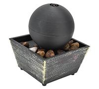 Tabletop Water Fountain,Tabletop Ball Flowing Feng Shui Zen Meditation Indoor Waterfall Feature Relaxation Desktop Fountain with LED Light for Home Office Bedroom Decoration