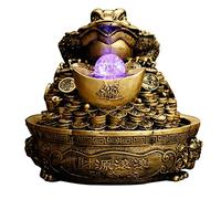 Tabletop Water Fountain Three-legged Toad Fountain - Tabletop Water Fountain-Classic Resin Indoor Waterfall,Soothing Sounds for Office and Home Decor Décor Desktop Fountain(A)