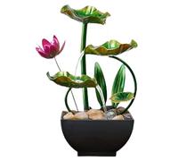 Tabletop Water Fountain with USB Cable, Tabletop Fountain with LED Lights, Easy to Install Indoor Waterfall with Pump for Home Decor Fontaine a Eau Decoration Interieur