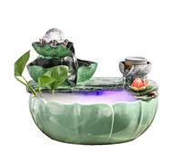 Tabletop Waterfall Office Desktop Water Flow Device Living Room Money Making Waterwheel Water Flow Device Feng Shui Wheel Lucky Desktop Fountain Indoor Transfer Ball Rockery Fountain Decoration Table