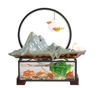 Tabletop Waterfall Tabletop Fountain Living Room Circulating Water Fountain Fish Tank Creative Desktop Rockery Waterfall Home Decoration Ornaments Tabletop Water Fountain