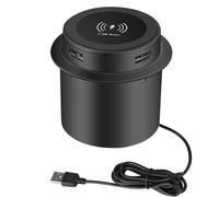 Tabletop Wireless Charger - Invisible USB, Portable Wireless Power | Multipurpose Smartphone Charging Aid, Modern Compact Accessory for Bed and Table Use Mobile Phone Accessories