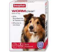 Tablets for Dogs up to 40kg Kills All Common intestinal Worms (Roundworms/Tapeworms) Vet Strength Treatment Pork-flavoured 4 tablets