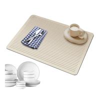 Tableware Drying Mat - Washable Kitchen Utensils, Absorbent Draining Mat for Dishes, for Use in the Bathroom, Cups, Worktop, Dining Table, Tea and in
