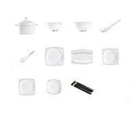 Tableware Sets， Dinnerware Set/Household Light Luxury Nordic Minimalist Ceramic Bowl and Plate Combination New Chinese Bone chi Tableware