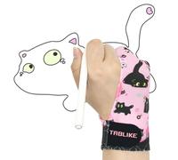 TABLIKE Digital Drawing Glove, Artist Glove with 3-Layer Palm Rejection for Graphic Drawing Tablet, iPad, Sketching, Suitable for Right Hand and Left Hand, S Size (1 Pack), Pink
