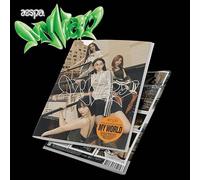 (TABLOID Ver.) AESPA MY WORLD The 3rd Mini Album +Folded Poster+Store Gift Card K-POP SEALED