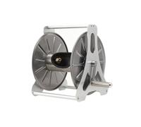 TABODD 1/2IN Stainless Steel Garden Hose Reel, Wall/Floor Mounted Garden Hose Holder Kit 50M Capacity Water Hose Storage Rack with 360° Rotatable Handle for Home Garden Lawn