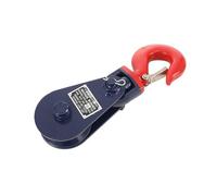 TABODD 4 Ton Snatch Block with Swivel Hook, 4.5in Single Sheave Snatch Block with Swivel Hook and Latch for 1/2in Wire Rope, Loading Pulling Lifting Block