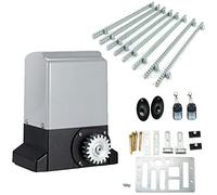 TABODD 750W Automatic Sliding Gate Opener, Electric Sliding Gate Door Operator Hardware Security Set with Infrared Sensor Remote Control & 8pcs Racks