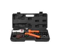 TABODD Hydraulic Crimping Pliers 10T, Professional Crimping Pliers with V12 V15 V18 V22 V28 Molds, 10T Manual Hydraulic Crimper PressIing Tool with Toolbox for Cables Pipes Terminals