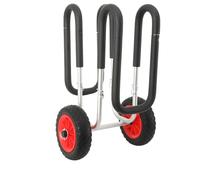 TABODD Professional Premium Surfboard Cart with Wheels, M-Shaped Single-Up SUP Cart Transport Trolley with Treaded Tyres and Seat Belt Standup Paddle Board Cart for Moving Surfboards, Wooden Boards