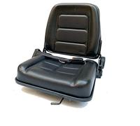 TABODD Universal Forklift Seat, Waterproof Garden Lawn Tractor Forklift PU Leather Seat with Retractable Seat Belt and Sliding Track
