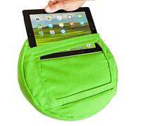 Tabpillö iPad & Tablet Stand/Bean Bag Cushion Holder 'Only Completely Secure' Tablet Cushion for All Devices/Any Angle on Any Surface (9.7 Inch - Ipad, Galaxy Tab, Asus Zen Pad, Kobo, Glow Green)