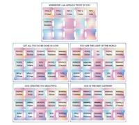 Tabs, Colorful Peel and Stick Stickers, 7.87x5.51x0.2 Inches, Large Print Easy Reference, Stick Application, Aesthetic Study Supplies for Kids, Women, Students