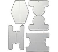 Tabs Die Cut for Card Making, Scrapbooking Die-Cuts,Tabs Metal Cutting Dies Congratulations Die Cuts Birthday Embossing Stencils Template for DIY Scrap-Booking Decor Wedding Birthday Blessing Card