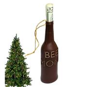 TABSIRAH Christmas Money Holder | Novelty Portable Snowman Beer Bottle Keepsake | Fun Christmas Ornaments | for Home Car Wall Indoor Outdoor Holiday Party