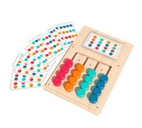 TABSIRAH Color Matching Toys | Wooden Educational Board Game with 12 Cards | Learning Colors - for Road Trip Boys Girls 3+ Kids School Travel Classroom Stocking Stuffer